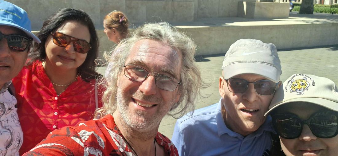 Group selfie during a Budapest walking tour